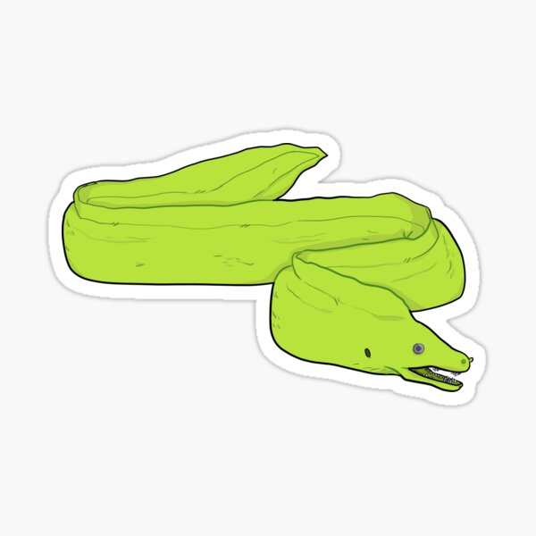 Green Moray Eel Sticker