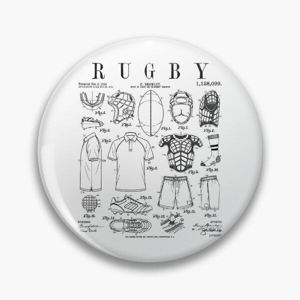 Item preview, Rugby Player Funny Vintage Patent Team Spirit Sport Athlete designed and sold by GrandeDuc.