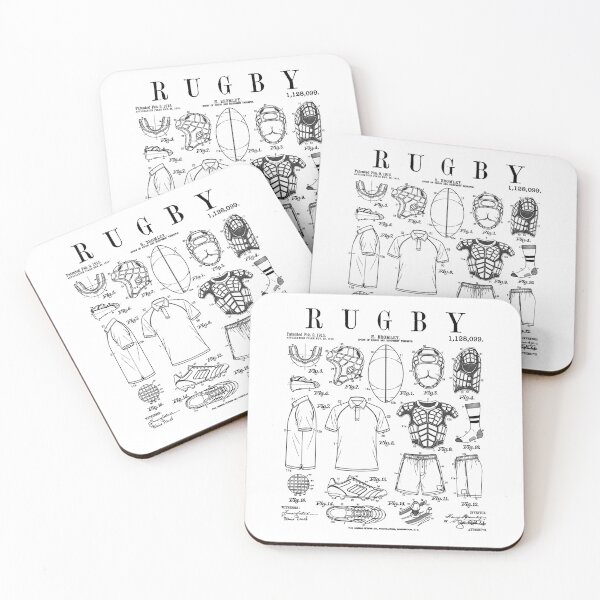 Item preview, Rugby Player Funny Vintage Patent Team Spirit Sport Athlete designed and sold by GrandeDuc.