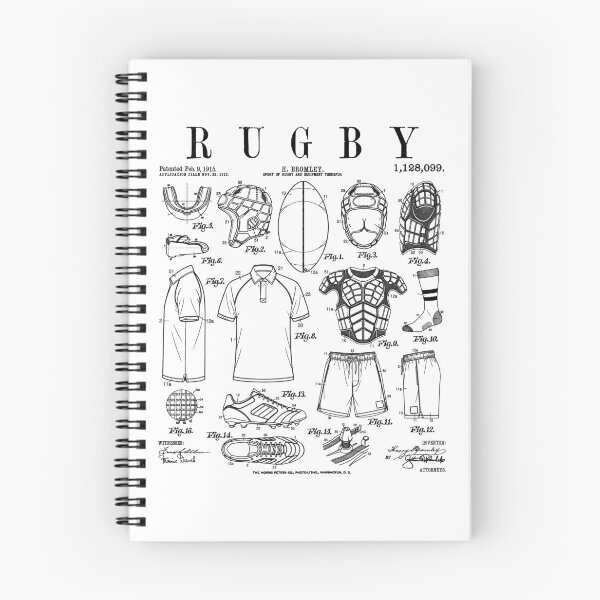 Item preview, Rugby Player Funny Vintage Patent Team Spirit Sport Athlete designed and sold by GrandeDuc.