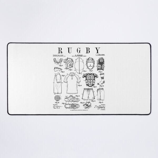 Item preview, Rugby Player Funny Vintage Patent Team Spirit Sport Athlete designed and sold by GrandeDuc.