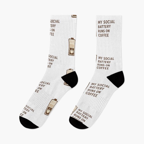 Item preview, MY SOCIAL BATTERY RUNS ON COFFEE designed and sold by nestkemp7.