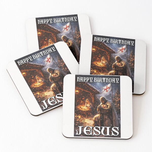 Item preview, Happy Birthday Jesus; Templar; Christmas; designed and sold by StickerApe.