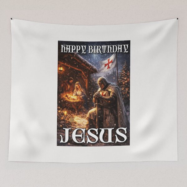 Item preview, Happy Birthday Jesus; Templar; Christmas; designed and sold by StickerApe.