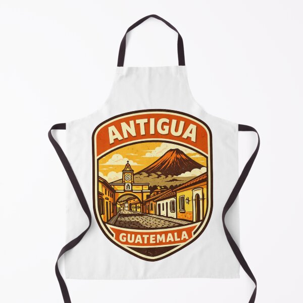 Item preview, Antigua Guatemala Volcano Travel Emblem | Retro Guatemala Souvenir Badge designed and sold by Globalcitytees.