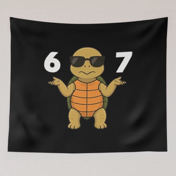 Item preview, Shrugging Turtle 67 Six Seven Funny Birthday Tee designed and sold by LashondaGreen89.