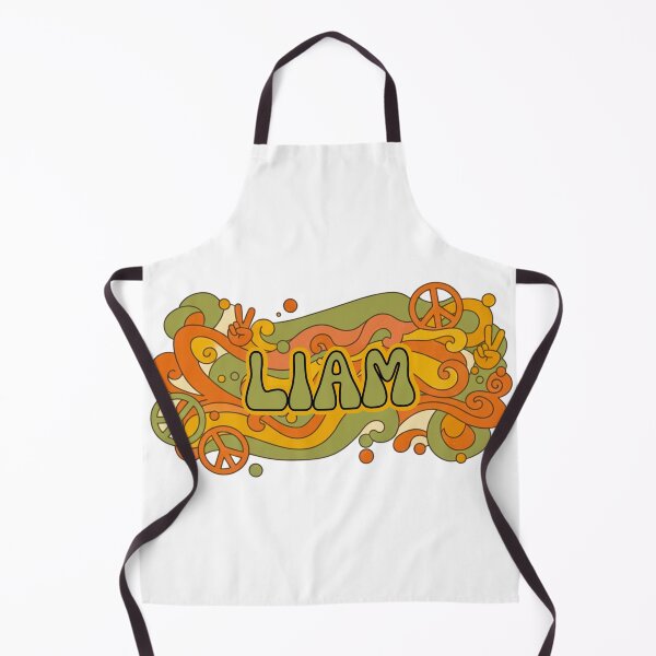 Item preview, Liam Retro Groovy 70s Peace Symbol Name Art designed and sold by MBBialyPiksel.