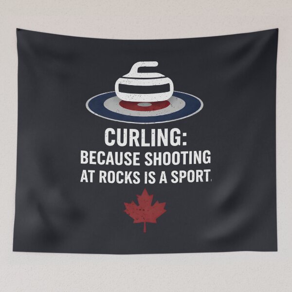 Item preview, Curling Because Shooting At Rocks Is A Sport  designed and sold by HowToCanadian.