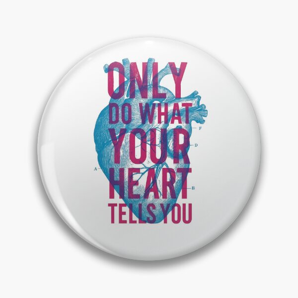 Item preview, Only Do What Your Heart Tells You – Anatomical Heart Typography Art designed and sold by FarhanMfempire.