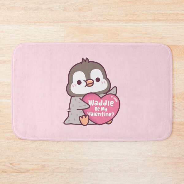 Item preview, Cute Penguin With Heart Waddle Be My Valentine designed and sold by rustydoodle.