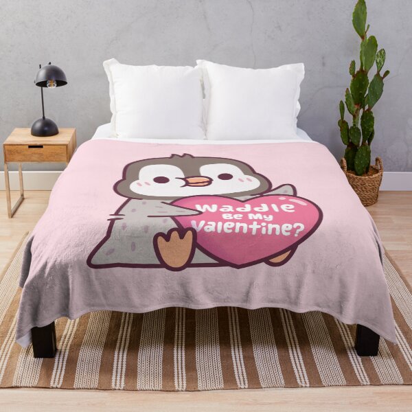 Item preview, Cute Penguin With Heart Waddle Be My Valentine designed and sold by rustydoodle.