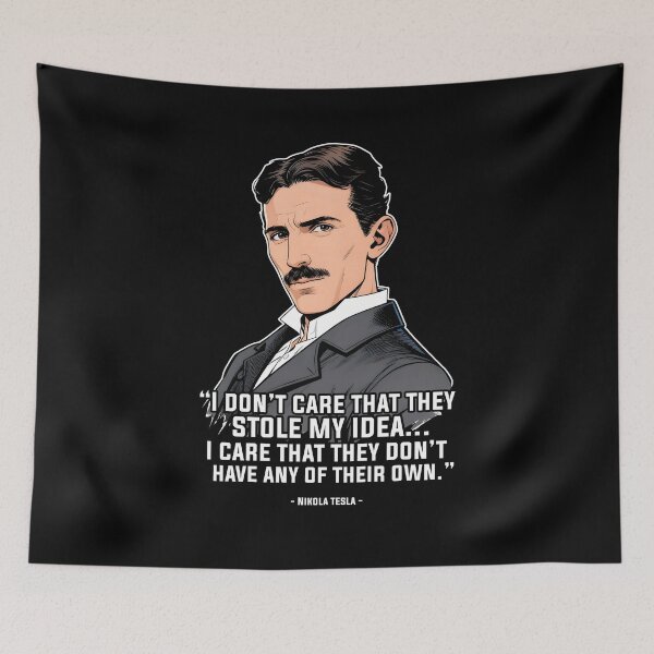 Item preview, quote nikola tesla illustration designed and sold by sabartgunpla.