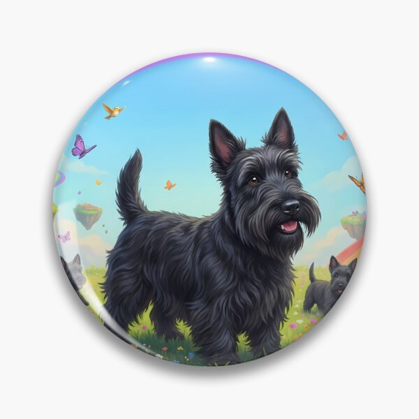 Item preview, Joyful Scottish Terrier Family in Rainbow Paradise designed and sold by PetMemorialArt.