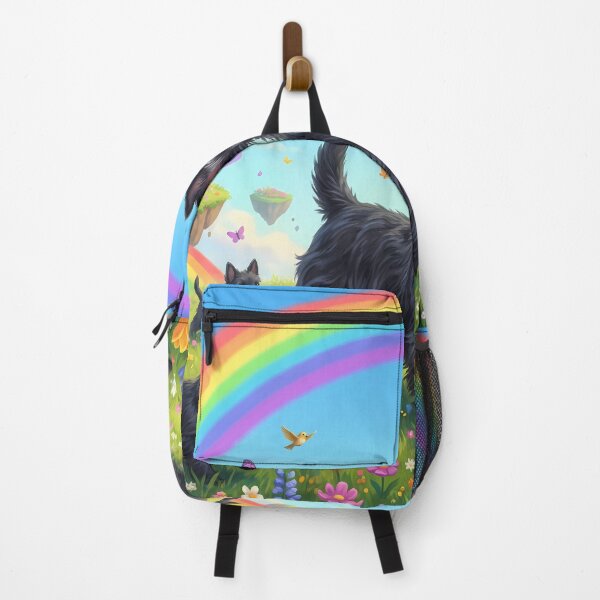 Item preview, Joyful Scottish Terrier Family in Rainbow Paradise designed and sold by PetMemorialArt.