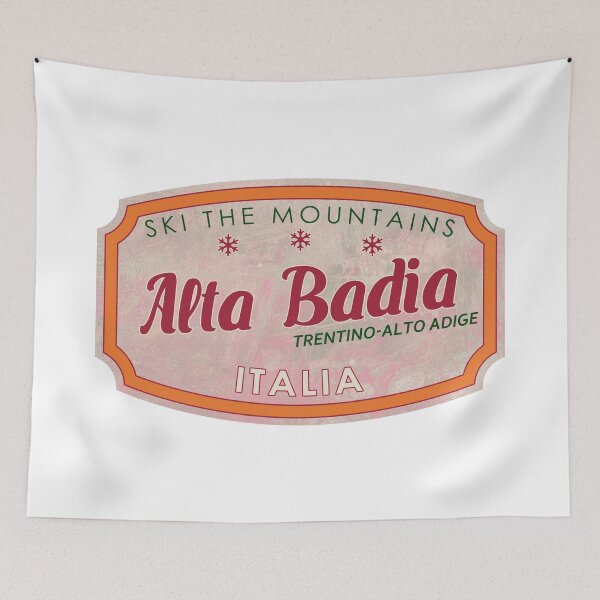 Item preview, Alta Badia, Trentino-Alto Adige, Bolzano, Italia, textured skiing badge designed and sold by Wanderful-roads.