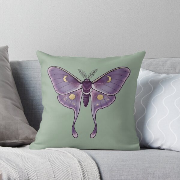 Item preview, Celestial Luna Moth Illustration – Purple Moon Moth with Gold Stars designed and sold by GiftsCreek.