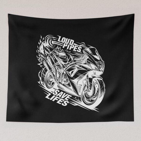 Item preview, Loud Pipes Save Lifes – Motorcycle Art, Biker Culture, Street Ride designed and sold by enzoade.