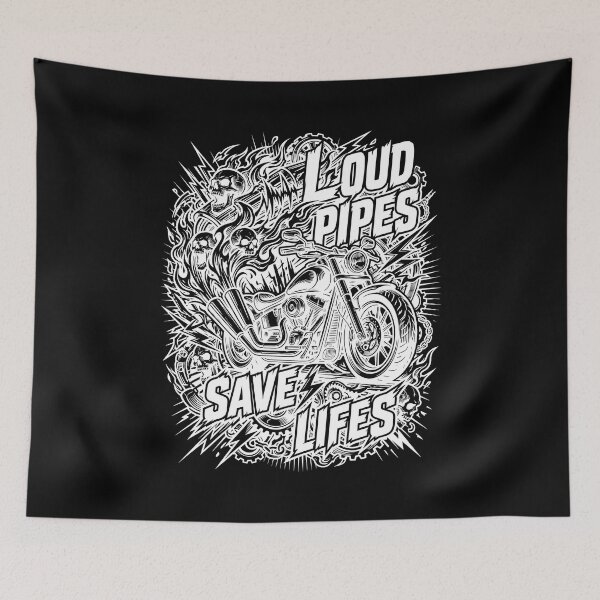 Item preview, Loud Pipes Save Lifes – Motorbike, Loud Pipes, Riding Lifestyle designed and sold by enzoade.
