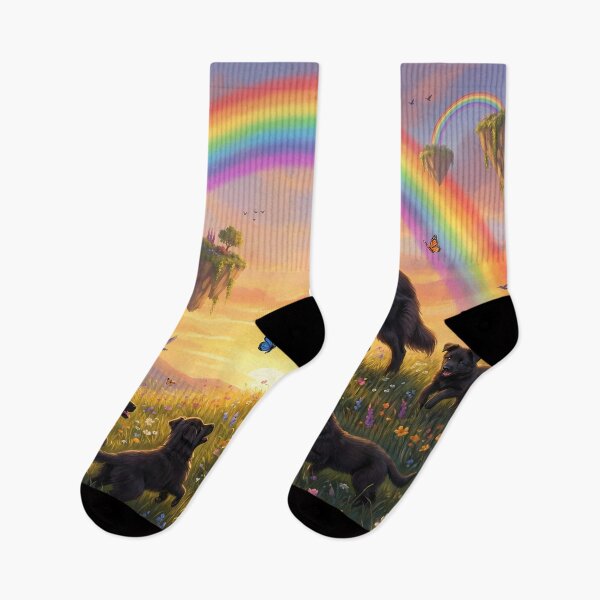 Item preview, Joyful Belgian Shepherd Groenendael Family Sunset Rainbow Paradise designed and sold by PetMemorialArt.