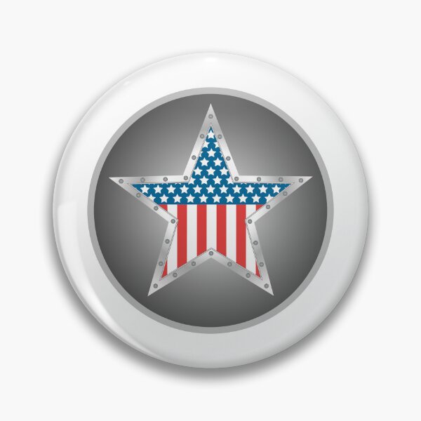 Item preview, Star with a USA flag and a metal frame graphic image designed and sold by andbeldesign.