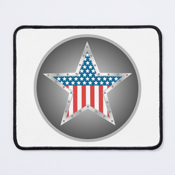Item preview, Star with a USA flag and a metal frame graphic image designed and sold by andbeldesign.