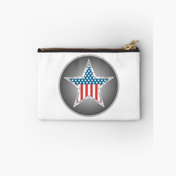 Item preview, Star with a USA flag and a metal frame graphic image designed and sold by andbeldesign.