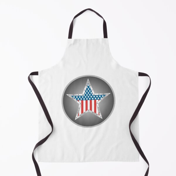 Item preview, Star with a USA flag and a metal frame graphic image designed and sold by andbeldesign.
