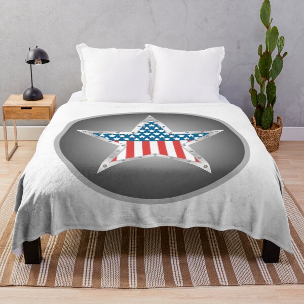Item preview, Star with a USA flag and a metal frame graphic image designed and sold by andbeldesign.