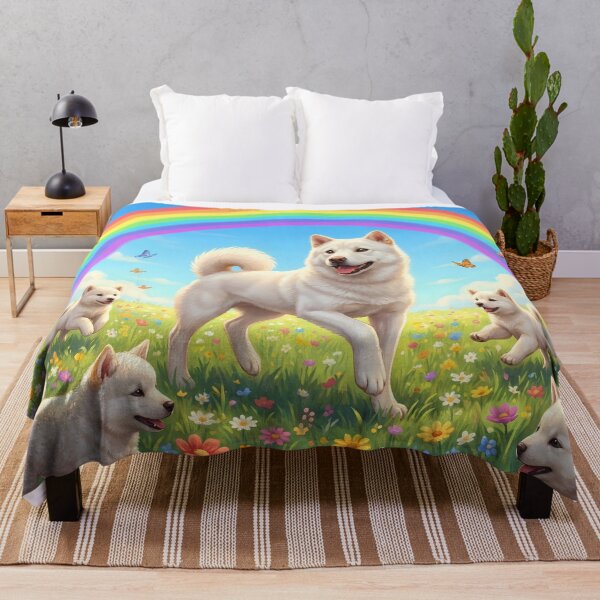 Item preview, Joyful Hokkaido Ken Family in Rainbow Paradise Flower Field designed and sold by PetMemorialArt.