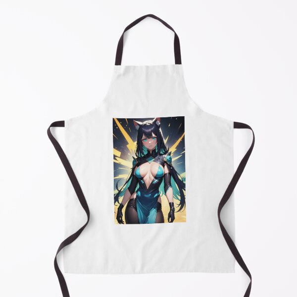 Item preview, Cyberpunk Battle Maiden Anime Girl Cat Ear Aesthetic Art designed and sold by iloveanimechibi.