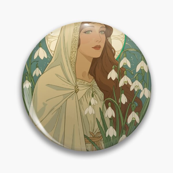 Item preview, St Brigid Art Nouveau Illustration designed and sold by taiche.