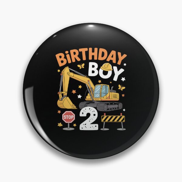 Item preview, 2nd Birthday Boy 2 Years Old Excavator Two Decorations designed and sold by catsdothingz.