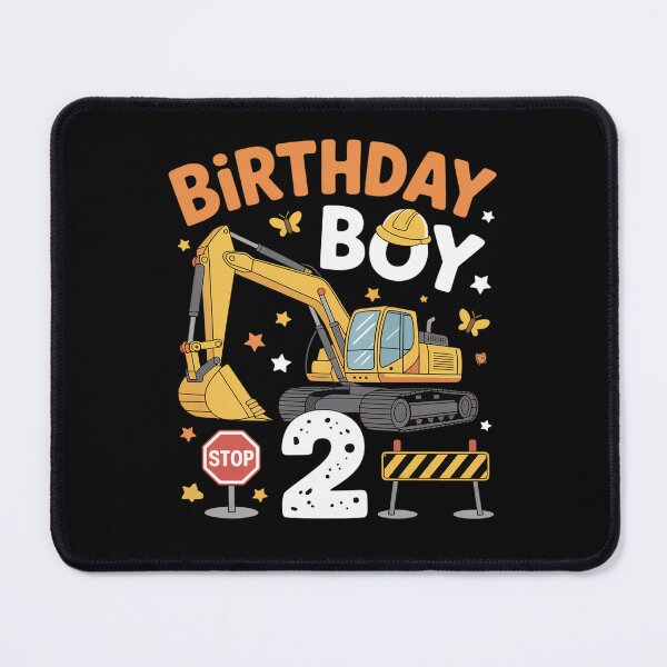 Item preview, 2nd Birthday Boy 2 Years Old Excavator Two Decorations designed and sold by catsdothingz.