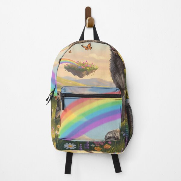 Item preview, Joyful Irish Wolfhound Family in Rainbow Paradise designed and sold by PetMemorialArt.