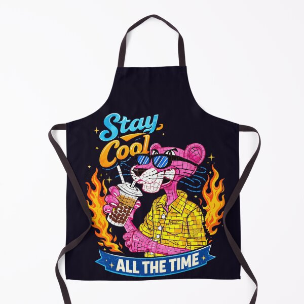Item preview, Pink Panther Stay Cool All The Time - Retro Fire Mosaic Boba Tea T-Shirt designed and sold by ZyxDes.