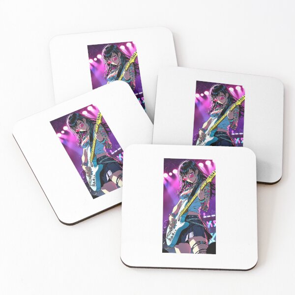 Item preview, Anime Rock Guitar Girl – Neon Punk Music Art designed and sold by Manjeet005.