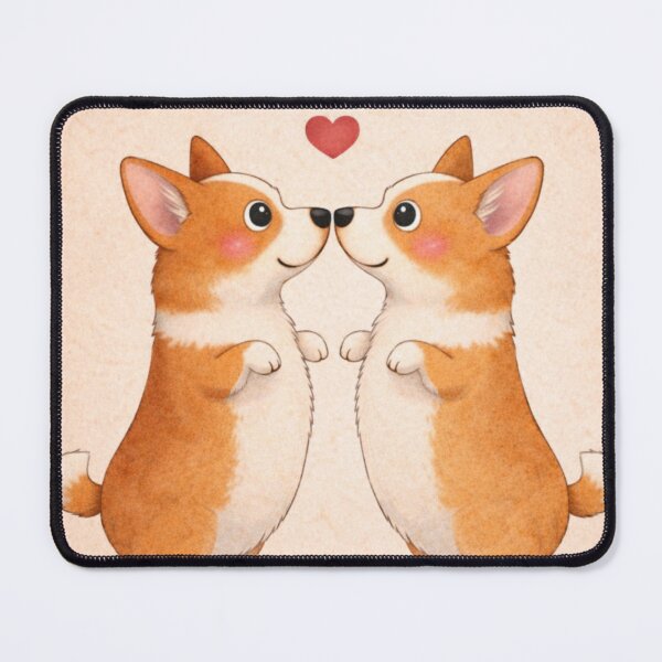 Item preview, Corgi Love – Cute Corgi Couple Valentine Illustration designed and sold by Darlin8888.