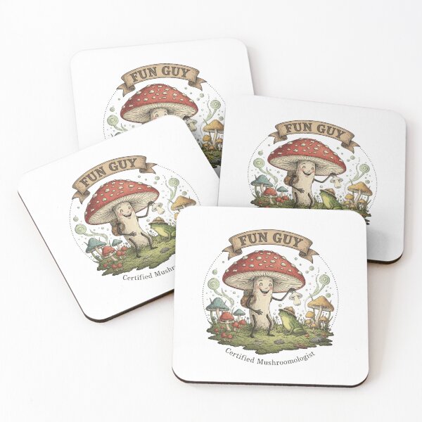 Item preview, ​Fun Guy - Vintage Mushroom Botanical Pun Art designed and sold by NonditStudio.