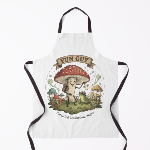 Item preview, Fun Guy - Vintage Mushroom Botanical Pun Art designed and sold by NonditStudio.