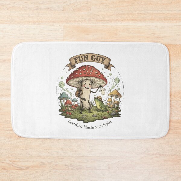 Item preview, ​Fun Guy - Vintage Mushroom Botanical Pun Art designed and sold by NonditStudio.