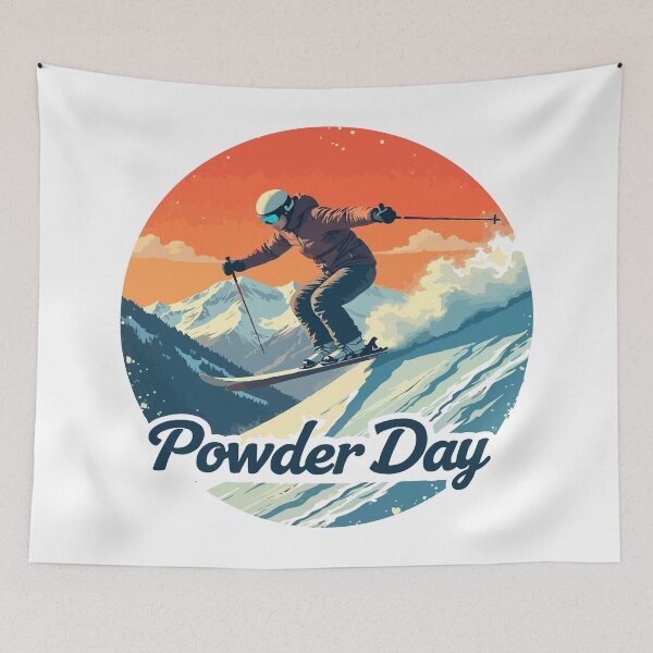 Item preview, Powder Day Ski T-Shirt  Fresh Powder Skier Mountain Adventure Tee designed and sold by Design-Pro-21.