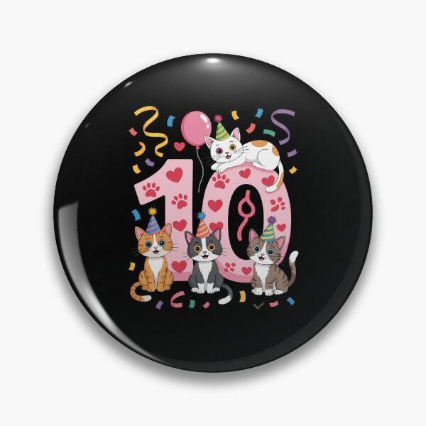 Item preview, 10th Birthday Girl Cute Cat Outfit 10 Years Old Bday Party designed and sold by catsdothingz.