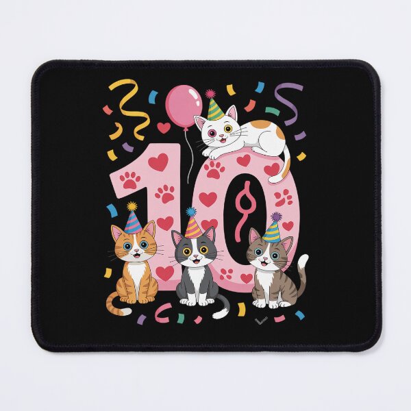 Item preview, 10th Birthday Girl Cute Cat Outfit 10 Years Old Bday Party designed and sold by catsdothingz.