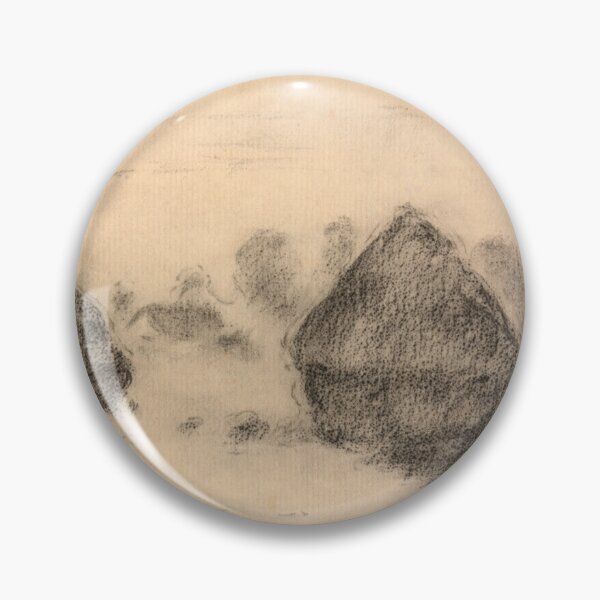 Item preview, Stacks of Wheat by Claude Monet: Minimalist Rural Landscape Fine Art Print designed and sold by artofuniverse.