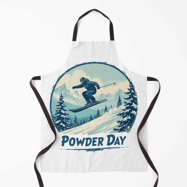 Item preview, Powder Day Ski Sticker  Skier Jumping in Fresh Snow Mountain Decal designed and sold by Design-Pro-21.