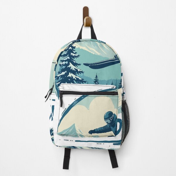 Item preview, Powder Day Ski Sticker Skier Jumping in Fresh Snow Mountain Decal designed and sold by Design-Pro-21.