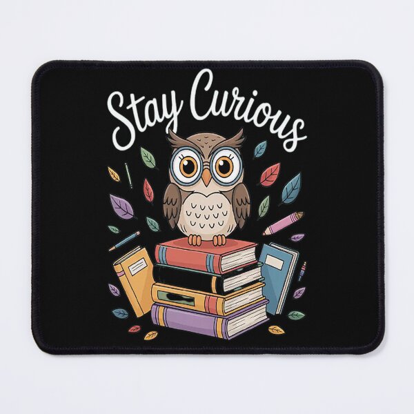 Item preview, Stay Curious Wisdom Awaits Bookish Owl designed and sold by brinbotty.