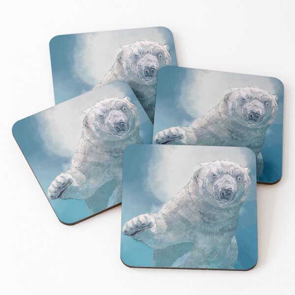 Artikelvorschau, Eisbär schwimmt entworfen und verkauft von Pindigo Designs.