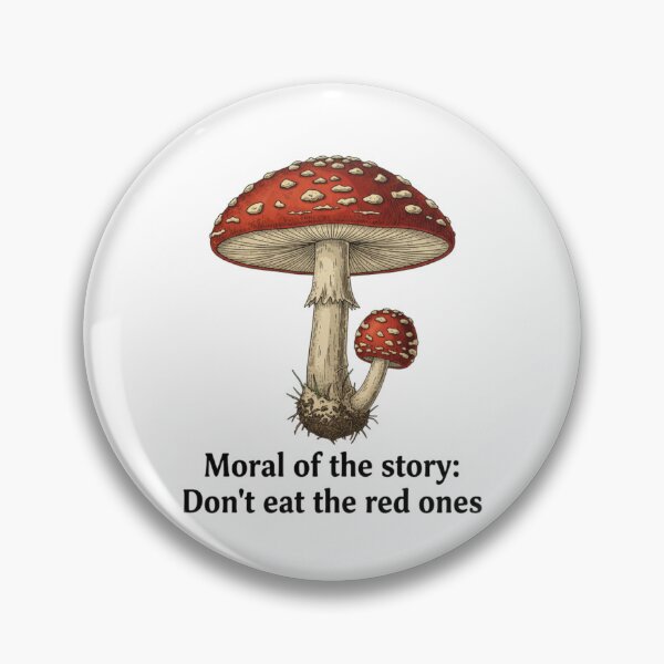 Item preview, Don't Eat The Red Ones - Vintage Mushroom Botanical Art designed and sold by NonditStudio.