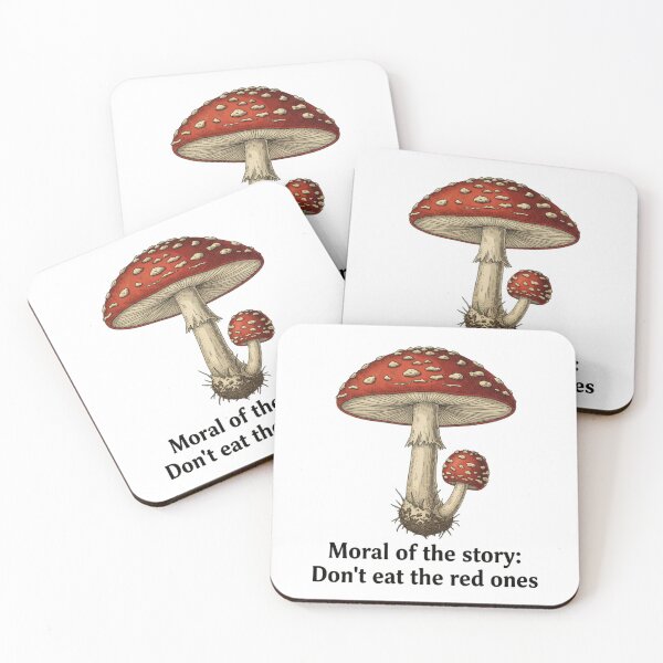 Item preview, Don't Eat The Red Ones - Vintage Mushroom Botanical Art designed and sold by NonditStudio.
